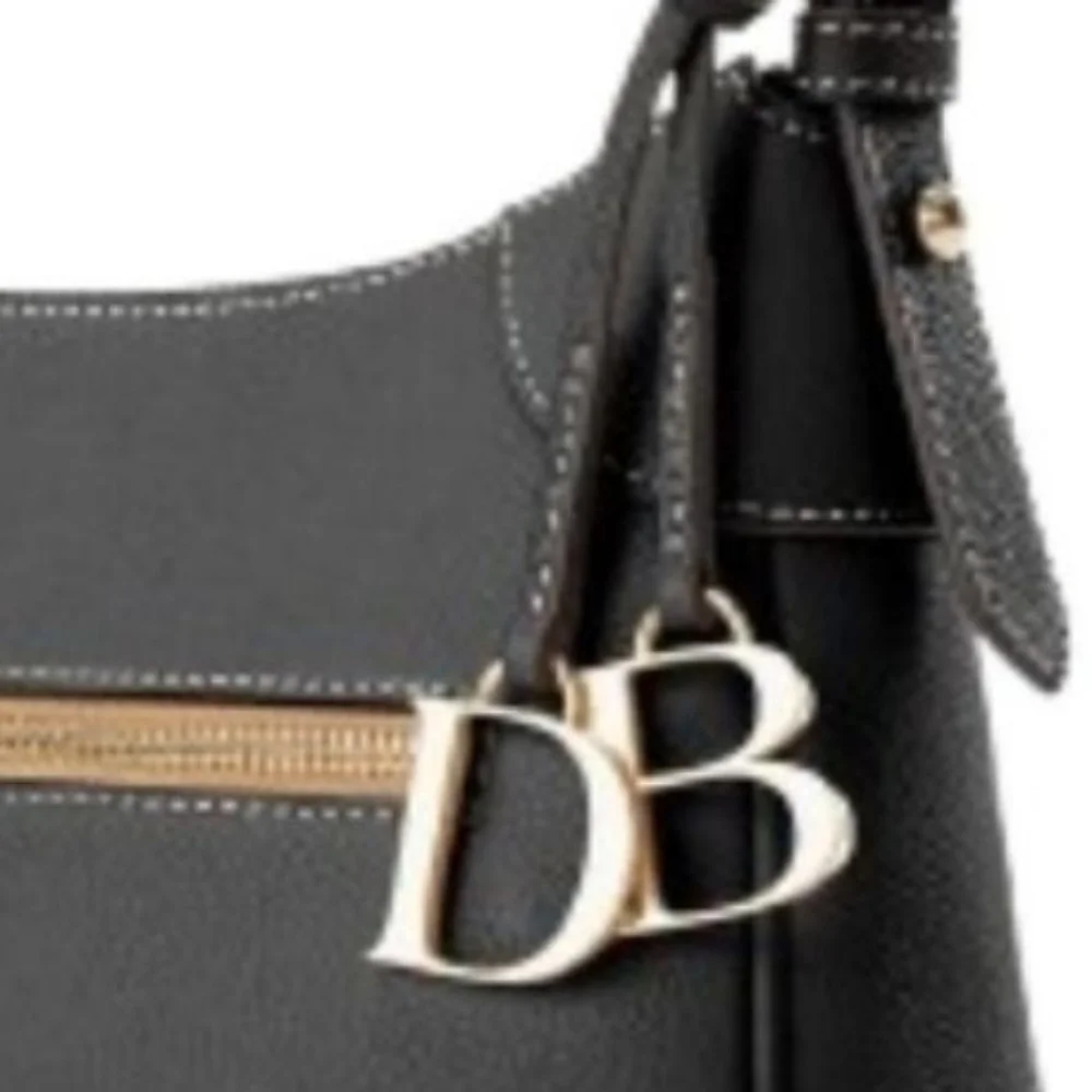 Dooney & Bourke Gold Logo Medallion Bag Charm - Picture 1 of 7